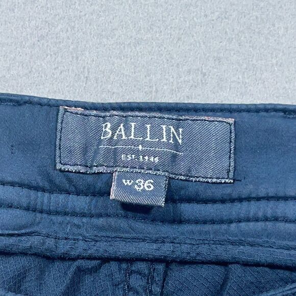 BALLIN Pants Mens Size 36x34 Crescent Modern Fit 5-Pocket Navy Blue NWT‎ - Picture 9 of 14